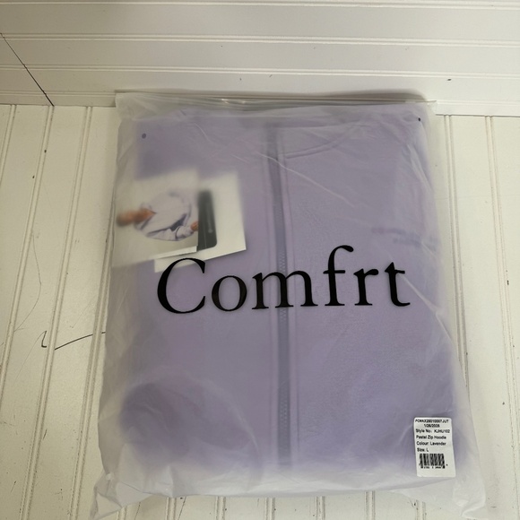 NEW Comfrt Pastel Full Zip Hoodie Lavender Unisex - Picture 5 of 5